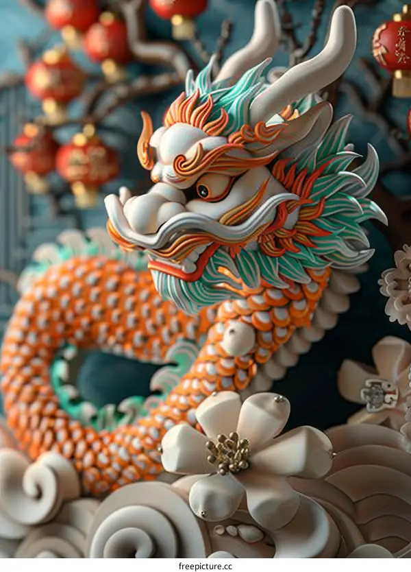 A Chinese Dragon Relief