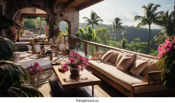 Modern Tropical House with Jungle Views