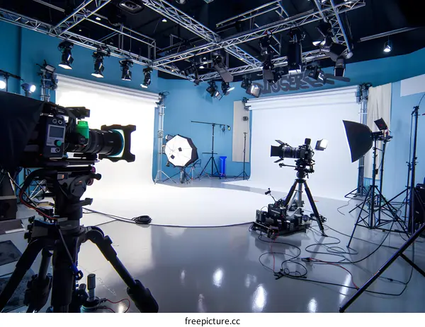 Professional Video Studio Equipment Setup