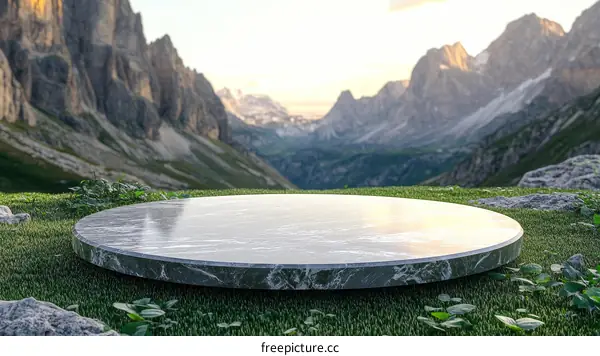 Mountaintop Marble Platform Display