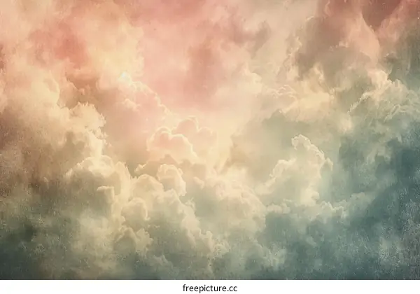 Vintage cloudscape with a touch of retro