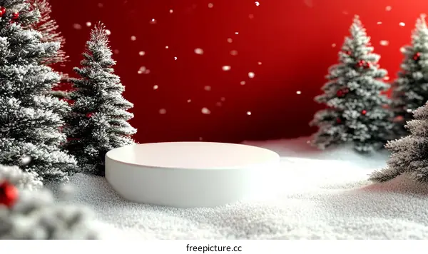 Christmas Snow Scene Display Stand