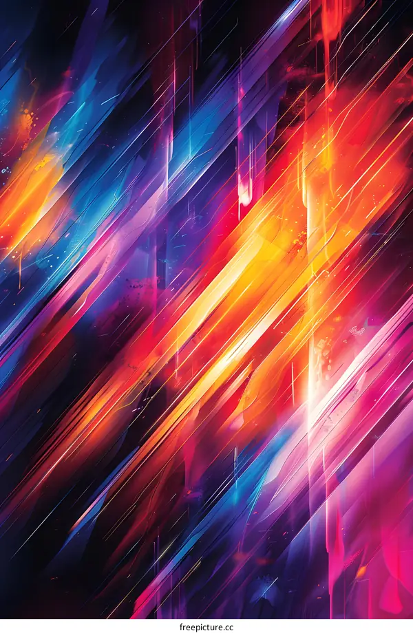 Colorful Glowing Geometric Lines
