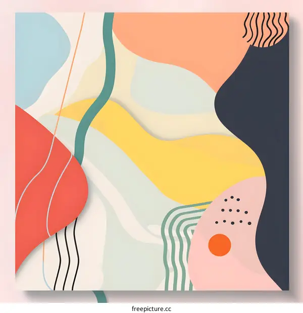 Abstract Colorful Shapes and Lines