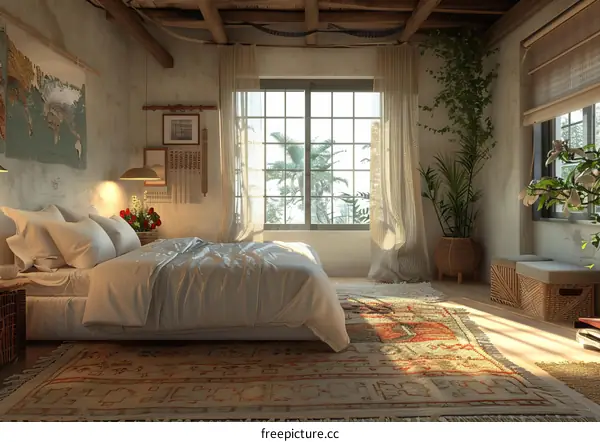 Rustic Coastal Bedroom Interior Design