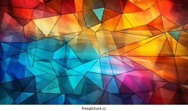 vibrant low poly background with colorful gradient