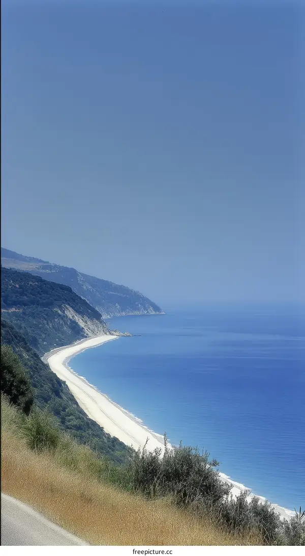 Coastal Landscape with a Pristine Beach