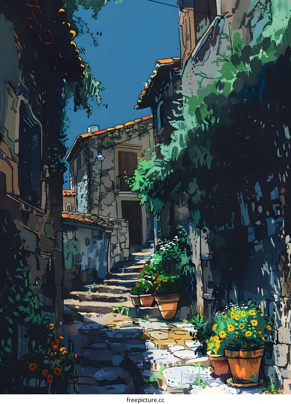 Charming Stone Alleyway