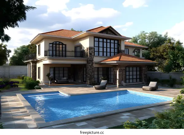 Luxury Home with Swimming Pool and Patio