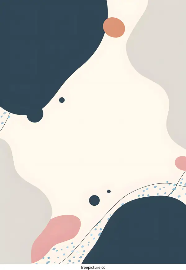 Abstract Background with Blue and Pink Shapes