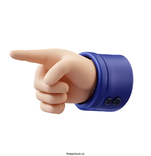 [Transparent Background PNG]Cartoon Hand Pointing Forward