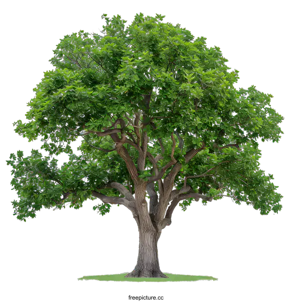 [Transparent Background PNG]Large Green Tree Isolated on White Background