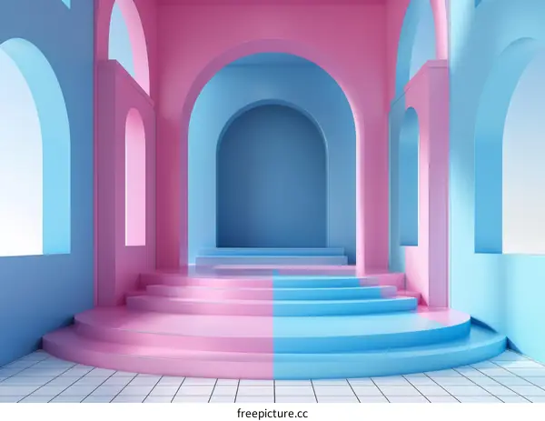 Abstract Pastel Architecture Interior Design