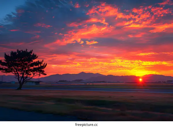 colorful clouds at sunset