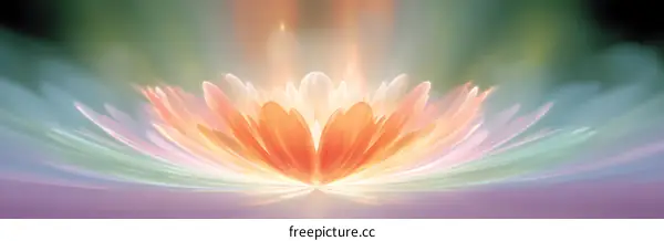 Radiant Lotus Blossom Abstract Illustration