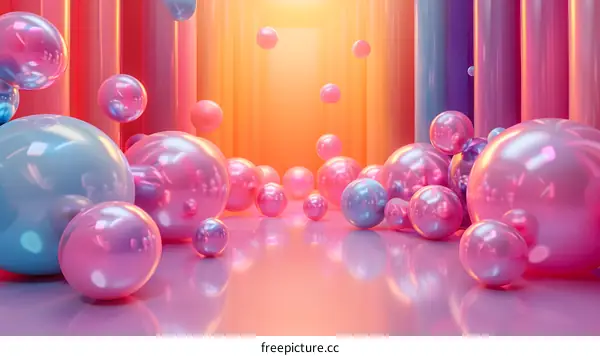 Spheres of Light: A Play of Colors and Shapes in Illuminated Space