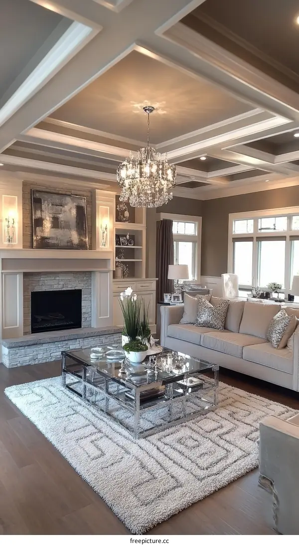 Modern Living Room Interior Design with Elegant Details