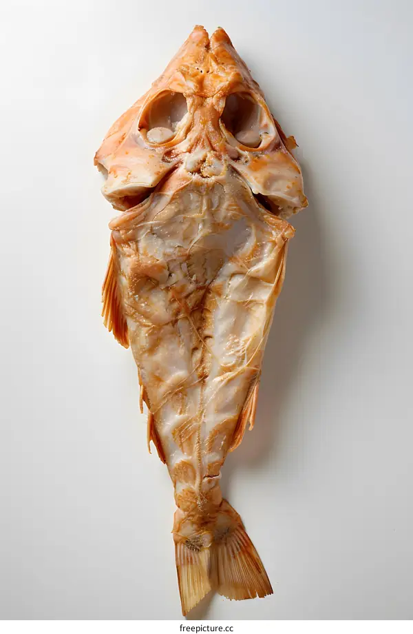 Dried Fish on White Background