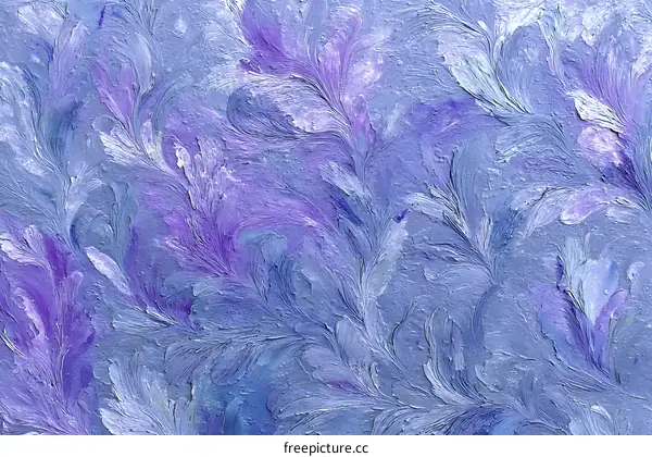 Abstract Blue and Purple Floral Design