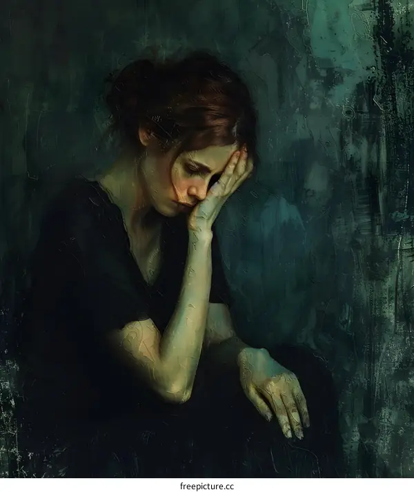 Portrait of a crying woman