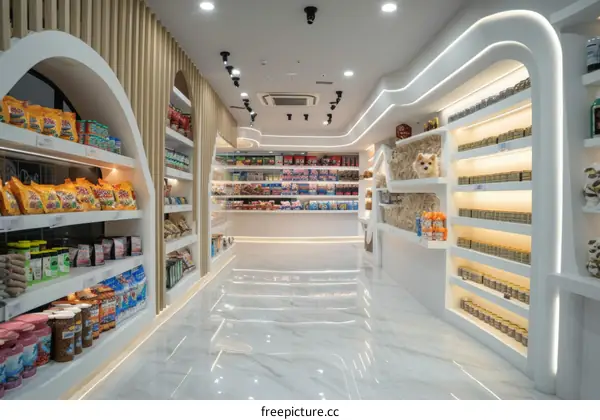 Minimalist Pet Store Interior Design