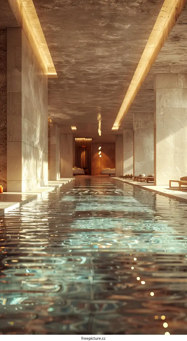 Luxurious Indoor Pool Area Design