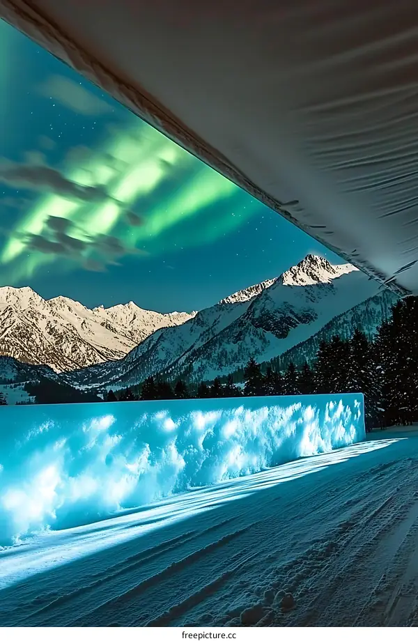 Aurora Borealis View From Under Shelter