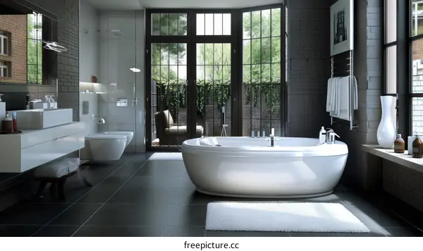 Modern Industrial Style Bathroom Design