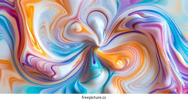 Colorful Vortex on Liquid Surface