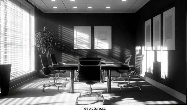 Modern Conference Room with Natural Light