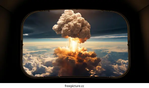 Astronaut's view of a nuclear explosion