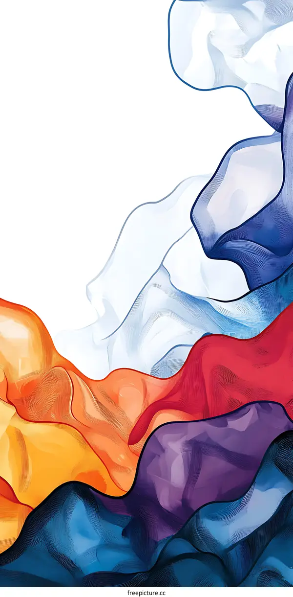 Abstract Colorful Fabric Background