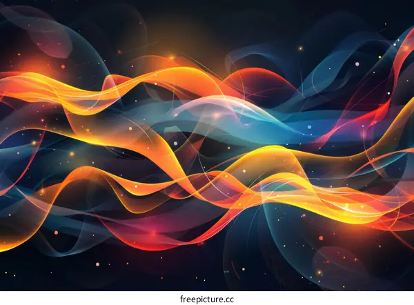 Abstract Colorful Flowing Lines