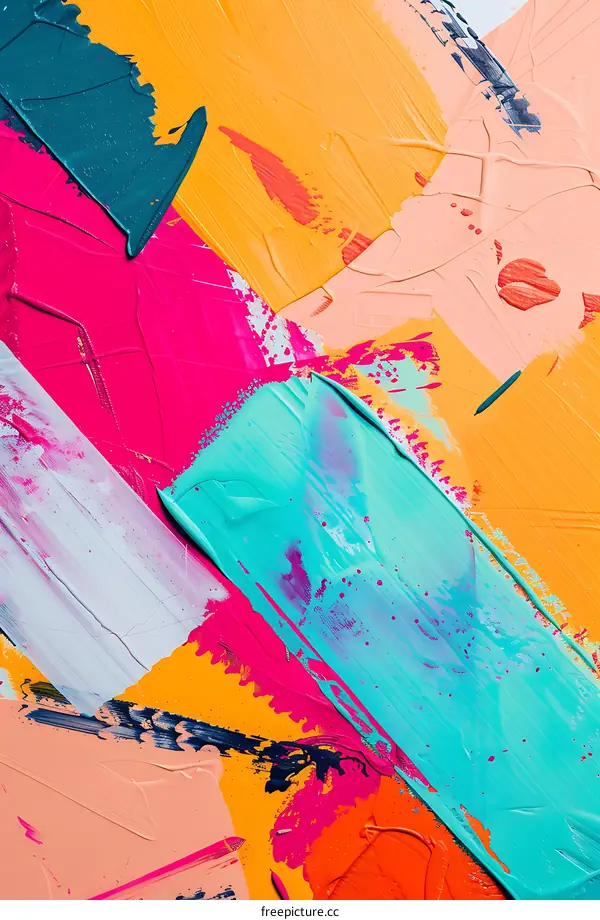 Abstract Colorful Acrylic Painting Background