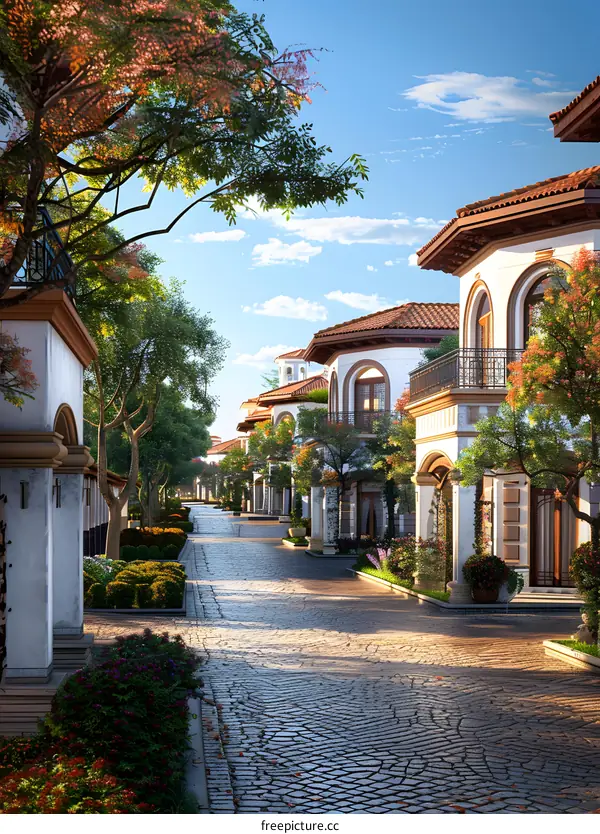 Beautiful Mediterranean Street View