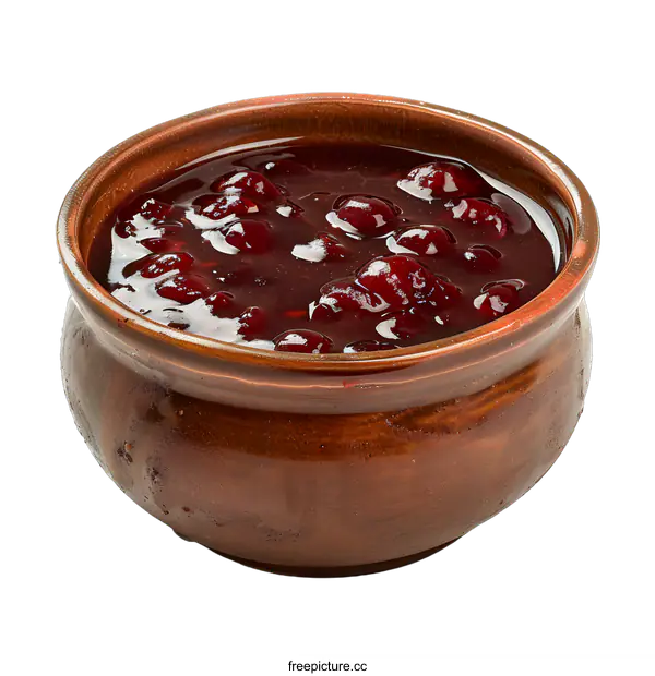 [Transparent Background PNG]Bowl of Cranberry Sauce