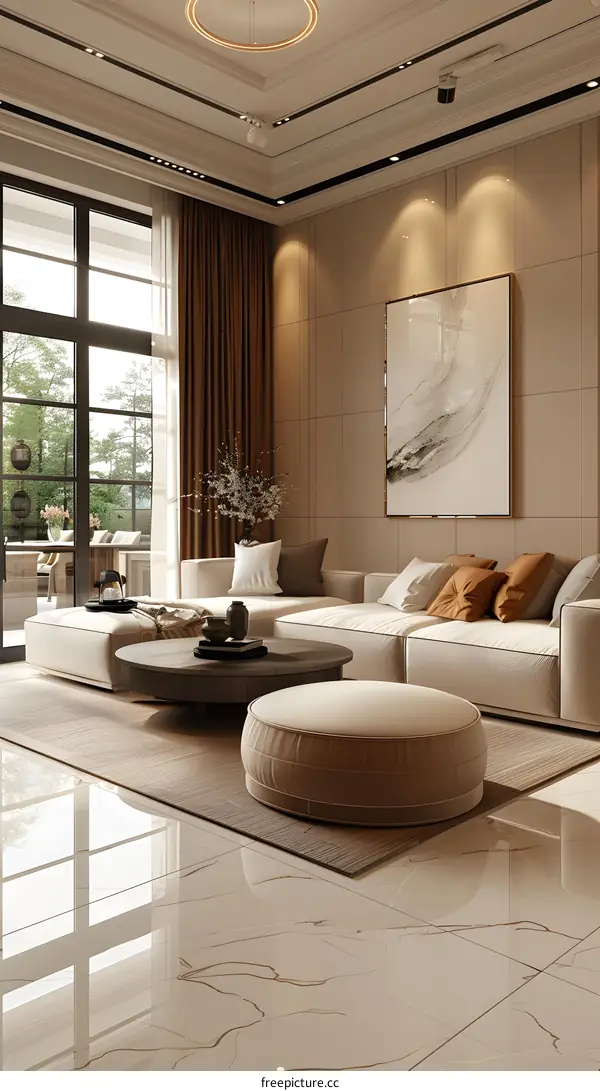 Modern minimalist living room