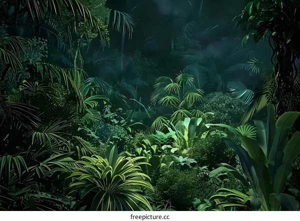 Tropical Rainforest Background Illustration