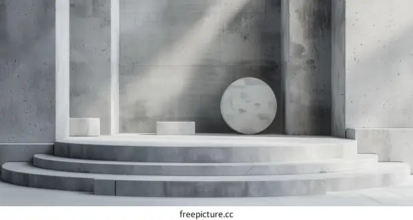 Modern Concrete Architectural Display Stage