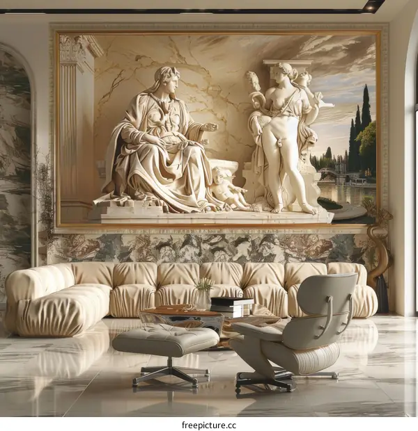 European Classical Bas-Relief Wall Art Sculpture