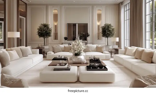 Elegant Modern European Living Room Interior Design