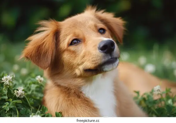 Adorable Puppy in a Meadow
