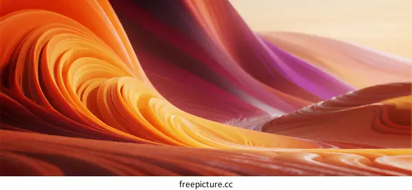 Abstract Waves of Colorful and Flowing Geometric Patterns
