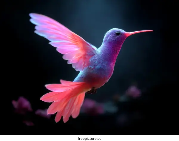 A Vibrant Hummingbird in Flight