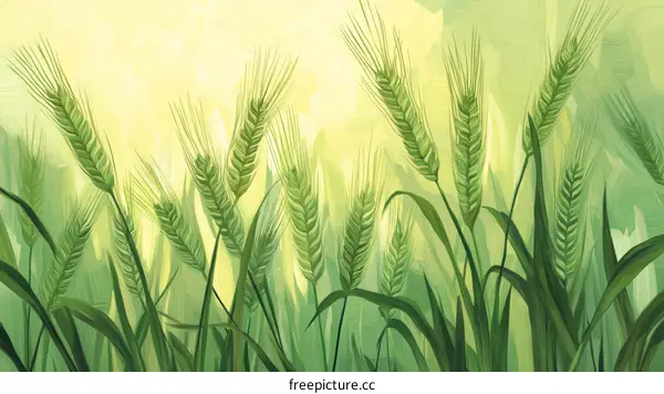 Wheat Field Abstract Painting