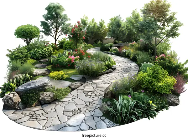 Garden landscape design renderings