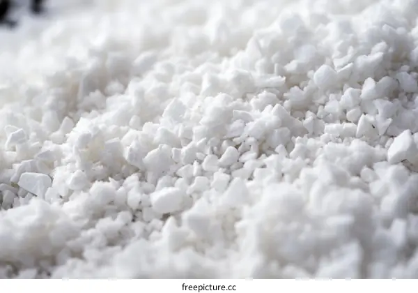 Close-up of a pile of crushed white rice