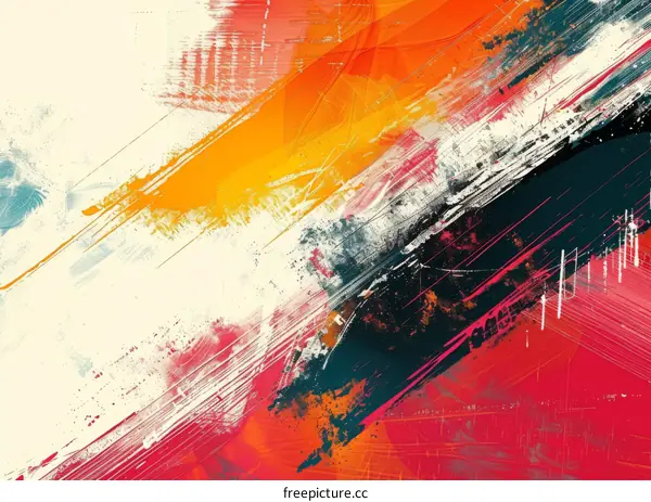 Abstract Colorful Brushstrokes Art