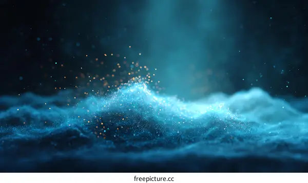 Abstract Digital Particle Landscape