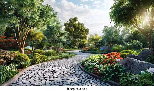 Garden Landscape Design Visualization